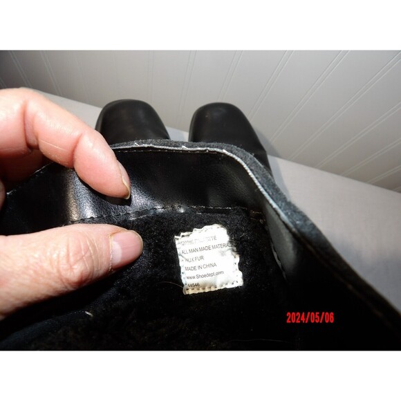 Totes black waterproof faux fur lined winter snow boots women's size 10 M - Picture 3 of 5